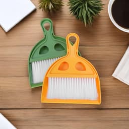 Stoffer en Bezem Set - Handbezem Stoffer - Bureau Schoonmaken - Compact en Draagbaar — thumbnail 2