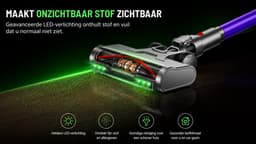 Jensaro Draadloze Steelstofzuiger 65KPA – 650W – 70 Min Accuduur – LED Display – Voor Huisdierenhaar & Tapijt – HEPA Filter — thumbnail 3