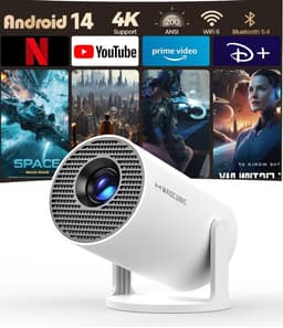 LeeuwenChoice® Mini Beamer - 4K Ondersteuning - WiFi & Bluetooth - Draagbaar voor Thuisbioscoop — thumbnail 1