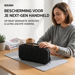 Sounix Case Geschikt voor Nintendo Switch 2 - Met opbergvak voor 24 games - Extra hoog Hoesje - Waterdicht en schokbestendig - Zwart — thumbnail 4