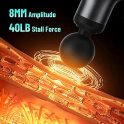 Massagepistool – 99 Snelheden, 9 Massagekoppen, LCD Touchscreen, USB-C Oplaadbaar Spiermassage Apparaat voor Rug, Schouders en Herstel — thumbnail 5