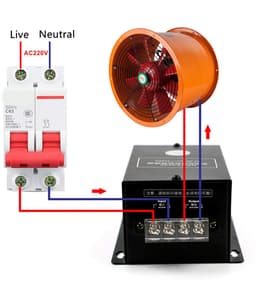 ONF3 - Motor Snelheidscontroller - Traploze Regeling - Geschikt voor Plafondventilators - AC 220V - Energiezuinig - Betrouwbare Prestaties - Ide... — thumbnail 3