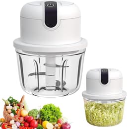 Elektrische mini-uienhakmolen - Elektrische keukenhakmolen 350 ml, USB-oplaadbaar, draadloos, kleine uienhakmolen, geschikt voor uien, fruit, noten, vlees, knoflook — thumbnail 1
