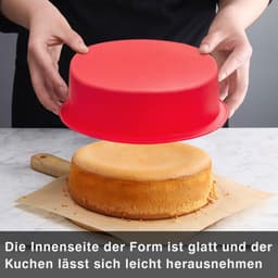 Ronde siliconen bakvorm voor gebak, 15 cm, 2 stuks siliconen bakvormen voor de airfryer, kleine antiaanbakvormen voor het bakken van desserts en gebak in de airfryer — thumbnail 2