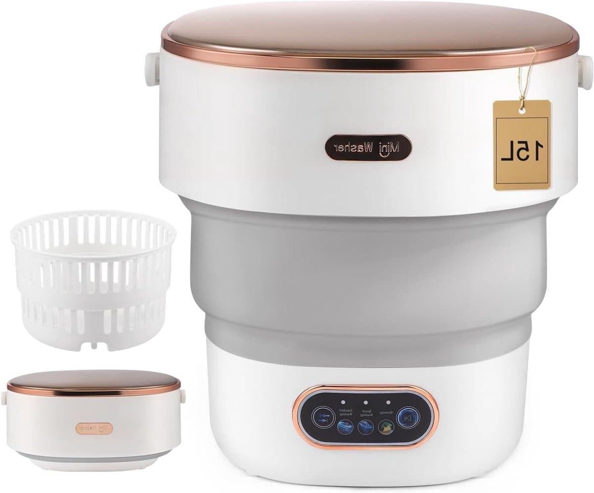 Mini Wasmachine met Centrifuge - Voor Kleine Wasgoed - Meerdere Programma's - lichtgewicht — afbeelding 1