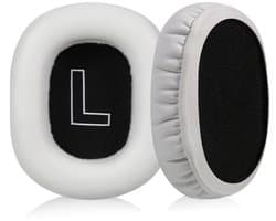 Geschikt voor oorschelpen van de Logitech G-ProX Gen 2 headset, gemaakt van traagschuim en zacht proteïneleer, zwart leer, met geluidsisolatie - wit