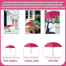 2 stuks verstelbare plantenparasols, waterdichte tuinparasols met metalen stokken en H-vormige palen. Bescherming tegen de zon voor potplanten, bloemen en groenten. — thumbnail 2