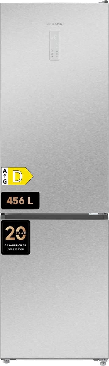Dreame Mega Pro Koelkast 456L - 201 CM - No Frost - Energieklasse D - FreshFlex Multi-Moduszone - AeroFresh Purificatie - Inox Look - Vrijstaand — afbeelding 1