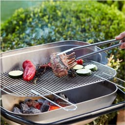 55 houtskoolbarbecue uit rvs 56 cm x 34 cm — thumbnail 2