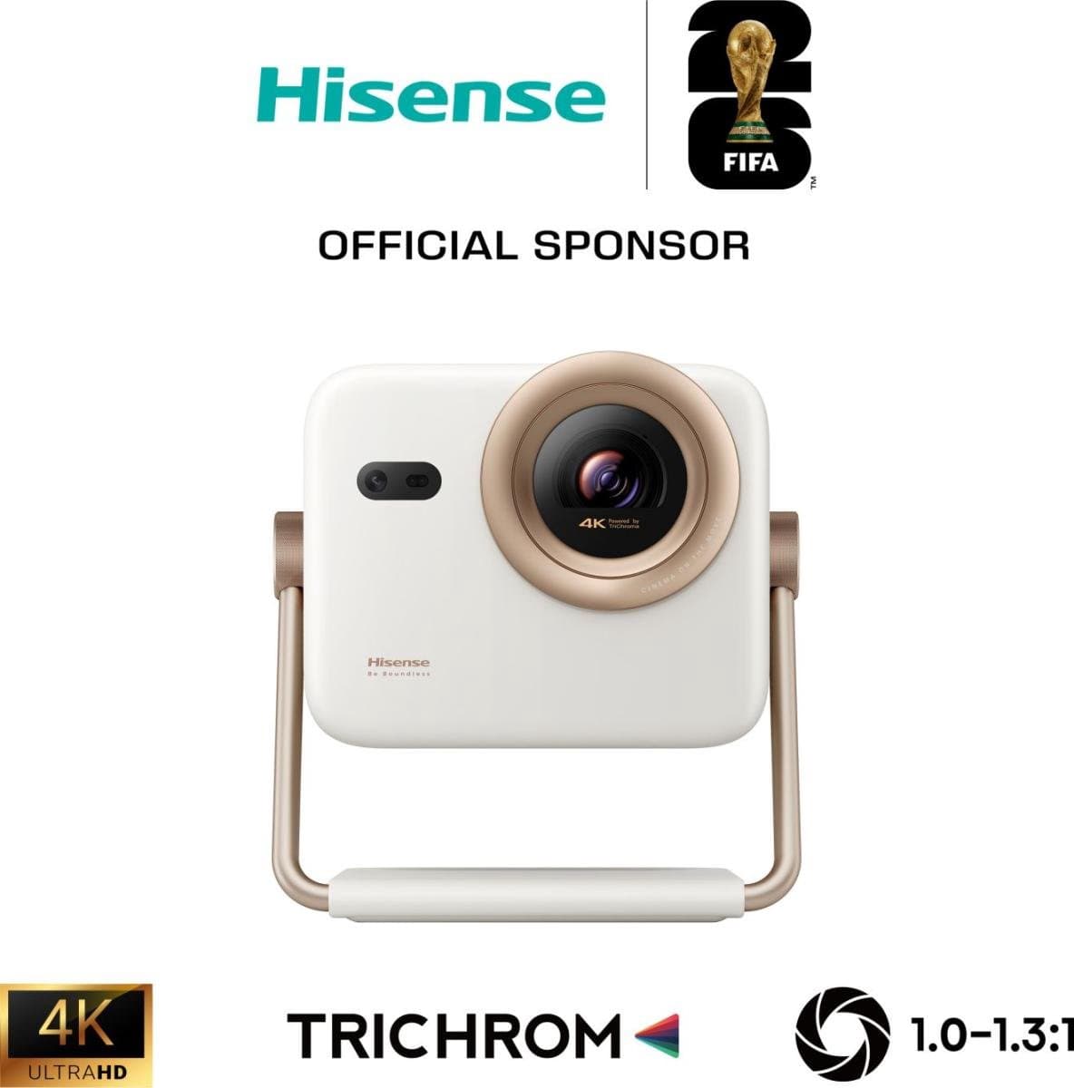 Hisense M2SE-PRO 4K TriChroma Laser Mini Projector, 65 tot 200 inch, 1150 ANSI lumen, Dolby Vision — afbeelding 1