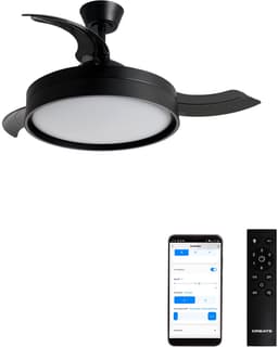 CREATE - Stille plafondventilator 40 W Ø107 cm met intrekbare bladen en LED-licht - M - Met licht - WIFI - WIND CLEAR EDGE — thumbnail 1