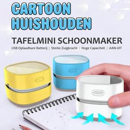 KZQ Mini-bureaustofzuiger – Duurzame mini-bureaustofzuiger (voor bureaus, lades en aanrechtbladen), draagbare draadloze bureaustofzuiger, ideaal kantooraccessoire, wit, USB-oplaadbaar — thumbnail 4