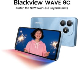 Blackview WAVE 9C Smartphone 4G - 12GB RAM - 64GB ROM - 6,56 inch - Android 15 - 5000 mAh met 33W-adapter - Dual SIM - GPS - OTG - Zwart — thumbnail 2