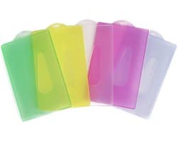 Transparante ID Kaarthouders - 5 Stuks Plastic Kaartbeschermers voor School, Kantoor en Paspoorten