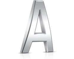 3D Huisnummers 7.5 cm Waterdicht, Zelfklevende Adresstickers voor Postbus, Appartement en Hotel, Zilver (A)