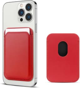 RFID Kaarthouder met Mag-Safe voor iPhone 12/13/14 Mini/Plus/Pro/Max, Rood, Minimalistisch Ontwerp en Bescherming — thumbnail 5