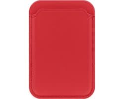 RFID Kaarthouder met Mag-Safe voor iPhone 12/13/14 Mini/Plus/Pro/Max, Rood, Minimalistisch Ontwerp en Bescherming
