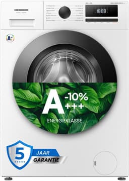 Heinner HWM-HME9014IVA10+++ Wasmachine - 9 kg - 1400 tpm - Energieklasse A-10% - Stoomfunctie met Allergy Care & Baby Care - 15 Programma’s - Quick Wash 15 min - Inverter Motor - Wit - 5 Jaar Garantie — thumbnail 1