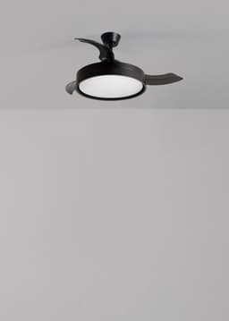 CREATE - Stille plafondventilator 40W (Ø107cm) met intrekbare bladen en LED-licht - Controller voor wandmontage + Afstandsbediening - WIND CLEAR EDGE — thumbnail 2