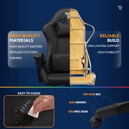 Ranqer Apollo Bureaustoel - Gaming stoel / Gaming Chair - Gamestoel - zwart — thumbnail 11