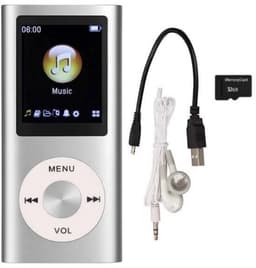 MP3 Speler - Bluetooth - Incl. 32GB SD Kaart - USB - Shuffle - Incl. Oordopjes - Voice recorder - Dictafoon - Draagbaar - Luidsprekers met verliesvrije geluidskwaliteit - Ideaal voor Sport, Kinderen en Volwassenen - zilver — thumbnail 1