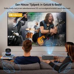 Lumistar® A8 Google TV Beamer - Officiële Google TV licentie - Ingebouwde Chromecast - Full-HD Beamer - Thuisbioscoop met 1500 ANSI - HDR + Dolby DTS Audio - WiFi & Bluetooth - Mini Beamer - Projector — thumbnail 4