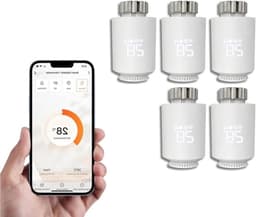 Intelligente Thermostaatkop - Slimme Radiatorregelaar - Energie Besparen - Open Raam Detectie - M30 x 15 mm - Wit — thumbnail 1