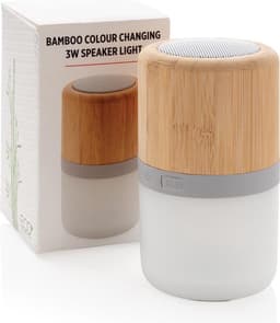 Xd Collection Speaker Met Licht Bluetooth Bamboe/abs Naturel — thumbnail 4