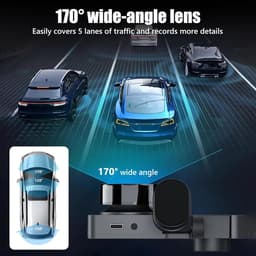 Dashcam voor auto voor en achter – Dual dashcam – Voor- en achtercamera – Autocamera – Full HD dashcam – Dashcam met nachtzicht – Dashcam met bewegingssensor – Groothoeklens – Parkeermodus – Loop recording – Dashcam met SD-kaart — thumbnail 2