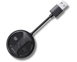 DrPhone WaveCast Bluetooth 5.4 Audio Zender (Transmitter) – USB Plug & Play – 50m Bereik – Ultra Low Latency – Twee Bluetooth-koptelefoons of speakers tegelijk koppelen – Geschikt voor TV, PC, Laptop, Switch & PS5 - Zwart