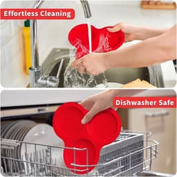 2-pack siliconen eivormpjes voor de airfryer, 10 cm grote ronde muffinvormpjes voor ontbijtsandwiches, eiernuggets, hamburgers, eierpasteitjes en pannenkoeken — thumbnail 3