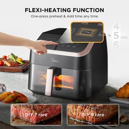 Midea - Airfryer - Heteluchtfriteuse - Airfryer oven - Gezond frituren - Airfryer xxl - Frituren - Frituurpan - Vetarme Friteuse - Olievrije Friteuse - Multifunctionele heteluchtoven - Mini-oven - Patatoven - Snackoven - Luchtoven - Turbo-oven — thumbnail 5