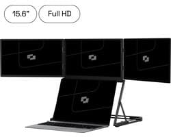 Screenmate® Panorama Portable Monitor 15,6” - Draagbare Monitor - Extra Scherm Laptop - Draagbaar Beeldscherm - Zwart