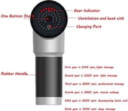Massage Gun - Zelfmassage - Spierontspanning - Massageapparaat - Spierherstel - 4 Opzetstukken | Sports4You — thumbnail 3