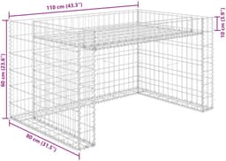 vidaXL - Grasmaaieroverkapping - met - plantenbak - 110x80x60cm - staaldraad — thumbnail 3