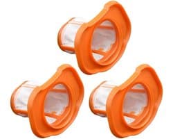 Stof Filter - 3 Stuks - Draadloze Handstofzuiger - Vervangend Filter - Filter Fijnstof - Geschikt Voor Black & Decker Bhhv520bt Bhhv520bfp Bhhv320b Bhhv320j Bhhv520bf Bhhv520jf - Oranje