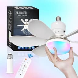 Dimbare Plafondventilator met Licht en Afstandsbediening - Stil, RGB-modus, 3 Snelheden, Timer — thumbnail 4