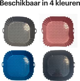 HipWare - Airfryer Siliconen mandje - Antiaanbaklaag - Vaatwasserbestendig - Vierkant - Roze — thumbnail 8