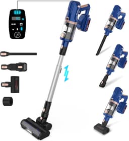 BLOSSOM Steelstofzuiger V11 - 300W/30Kpa/60Min - Kruimeldief - Stofzuiger Draadloos - Hepa - Touchscreen - Drie modi - Blauw — thumbnail 1
