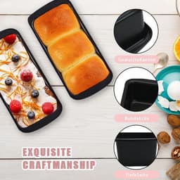 Mini broodbakvorm - antiaanbaklaag voor eenvoudig uit de vorm halen - bananenbroodbakvorm - 21*21*9,50 cm - geschikt voor bakliefhebbers om te maken in de oven of airfryer. — thumbnail 6