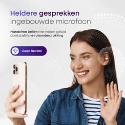 Auralis Halo Open-Ear Oortjes voor Sport – Bone Conduction Headphone - Draadloze Koptelefoon met Microfoon - Oordopjes Draadloos met Microfoon voor Hardlopen & Fitness - Wit — thumbnail 4