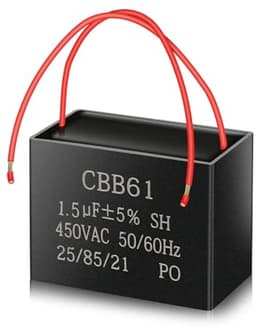 Aanloopcondensator voor AC motor 1,5uF 450V voor ventilatoren (3 stuks) — thumbnail 5