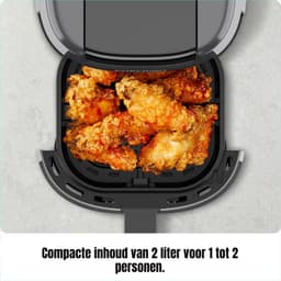 SCH® Mini airfryer - Airfryer - Airfryer klein - Grijs - ‎22cm x 26cm x 25cm — thumbnail 4