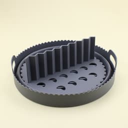 Mold siliconen airfryer, herbruikbare vierkante bakmand, geschikt voor diverse soorten airfryers (grijs) — thumbnail 2