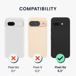 kwmobile telefoonhoesje geschikt voor Google Pixel 9a - Hoesje voor smartphone in poederroze / donkerbruin / transparant - Kersenbloesembladeren design — thumbnail 4