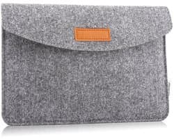 Vilten beschermhoes voor 6-8 Inch E-Reader - Lichtgrijs, Inclusief Paperwhite en Signature Edition