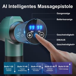 Massagepistool voor Diepe Weefselmassage met 99 Snelheden en LCD Touchscreen — thumbnail 5