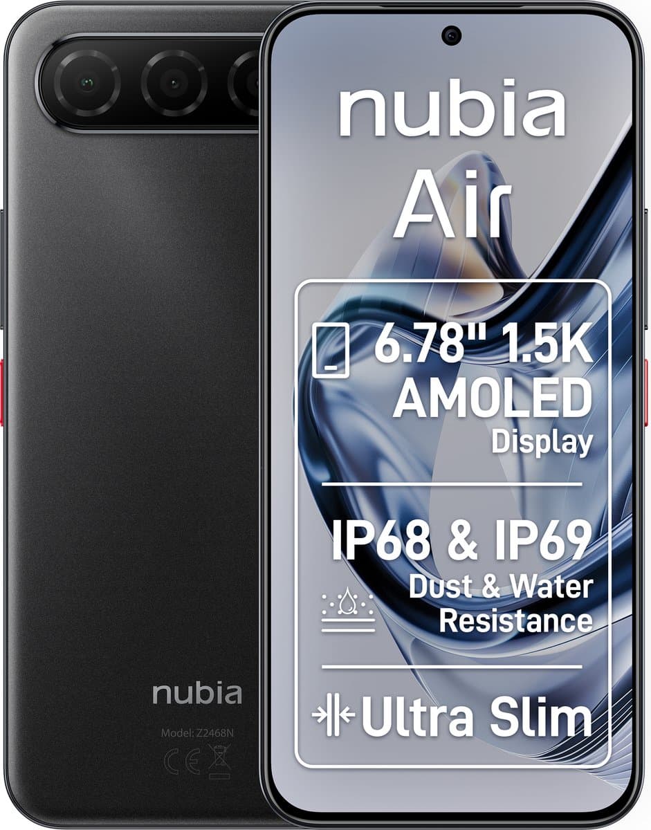 ZTE Nubia Air - 5G - 8GB/256GB - Zwart — afbeelding 1