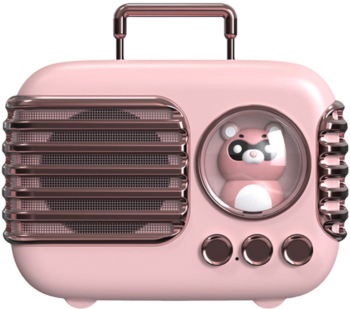JeiibrZui Mini Bluetooth Speaker - Draadloze Bluetooth-speaker - 5 uur speelduur 400 mAh batterij - 1 stuks - Roze — afbeelding 1