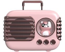 JeiibrZui Mini Bluetooth Speaker - Draadloze Bluetooth-speaker - 5 uur speelduur 400 mAh batterij - 1 stuks - Roze